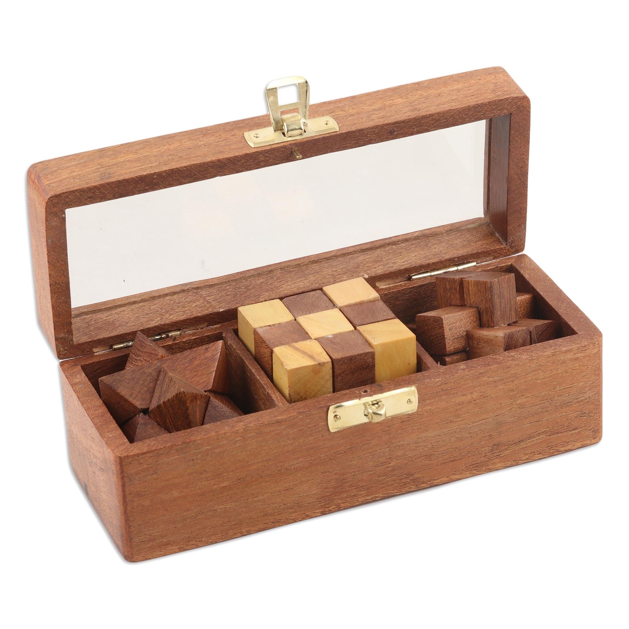 Acacia Wood Puzzles (Boxed Set of 3) - Triple the Fun